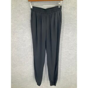 Diane von Furstenberg Silk‎ Blend Jogger Pants Women's Size 0 Black